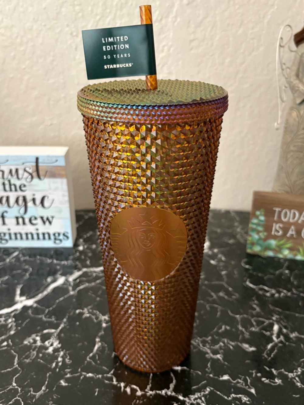 Starbucks 50th Anniversary Limited Edition Studded Tumbler NWT Never Used